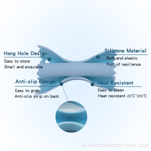 Bộ dụng cụ chống nhiệt bằng tay silicon
